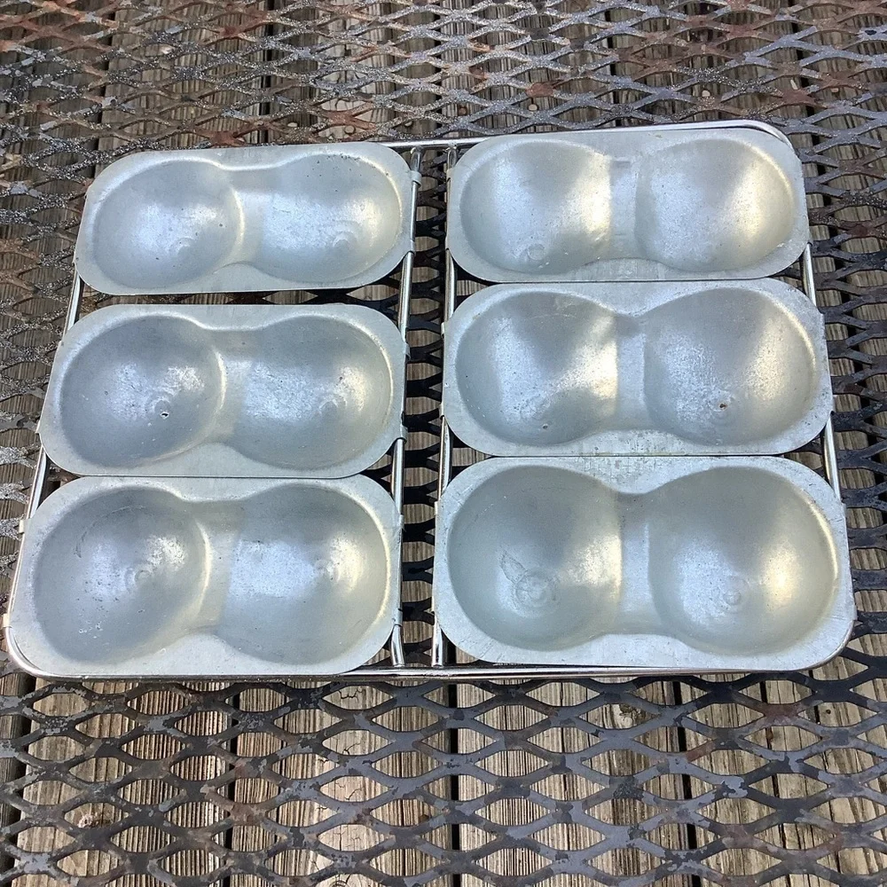 Vintage Aluminum Boob Boobie Breast Cake Candy Mold 1960’s
